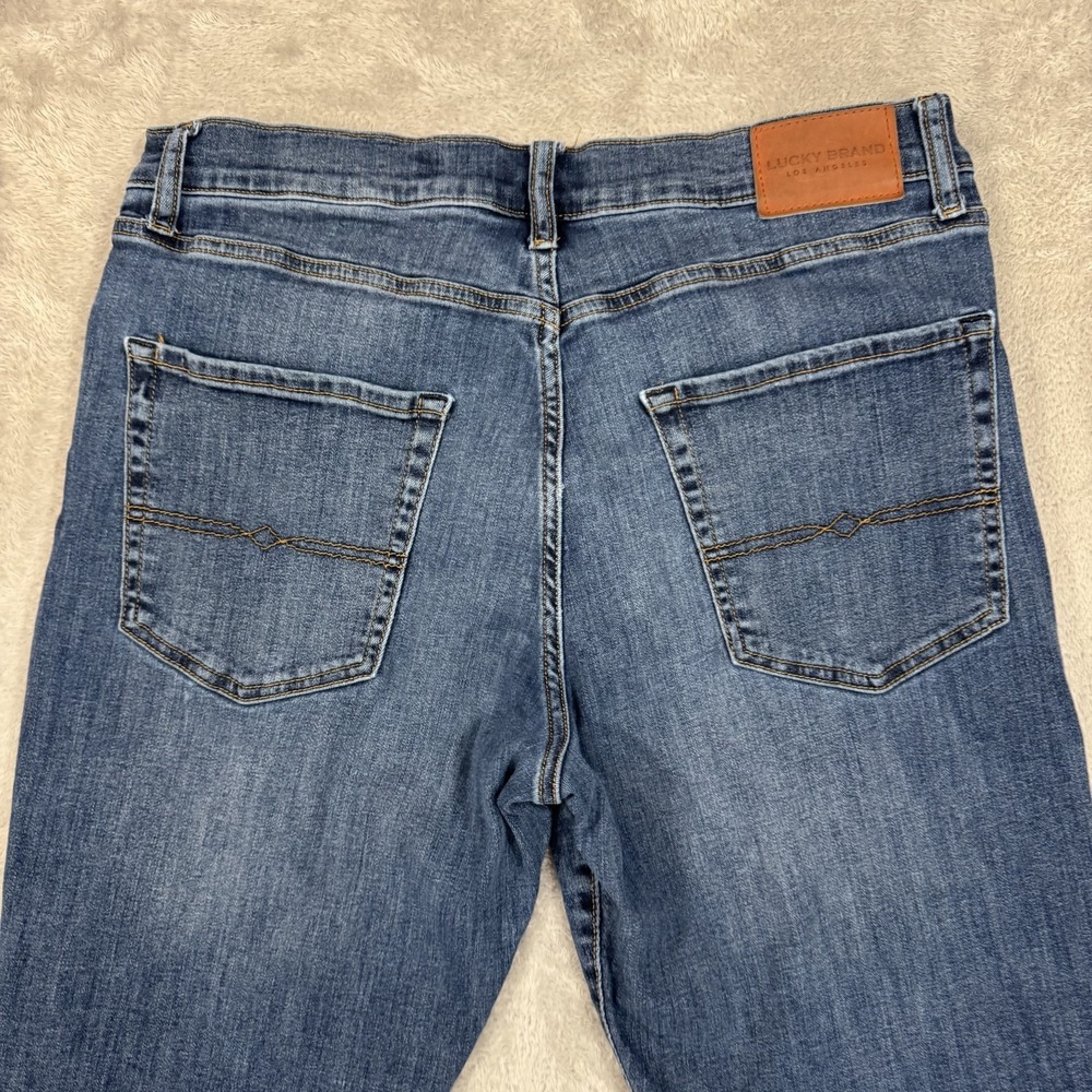Lucky Brand Jeans Mens 36x34 Stark Blue 412 Athletic Slim Stretch Comfort Denim - Picture 11 of 16